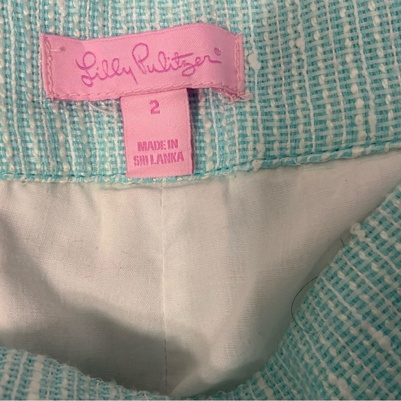 Lilly Puliter Sloan Tweed Shorts. Blue. Women’s Size 2. - Picture 4 of 8